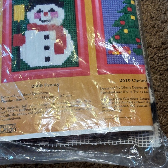 Vintage 1984 Creative Circle Embroidery Kit #2509 Frosty New never been used - Picture 3 of 8